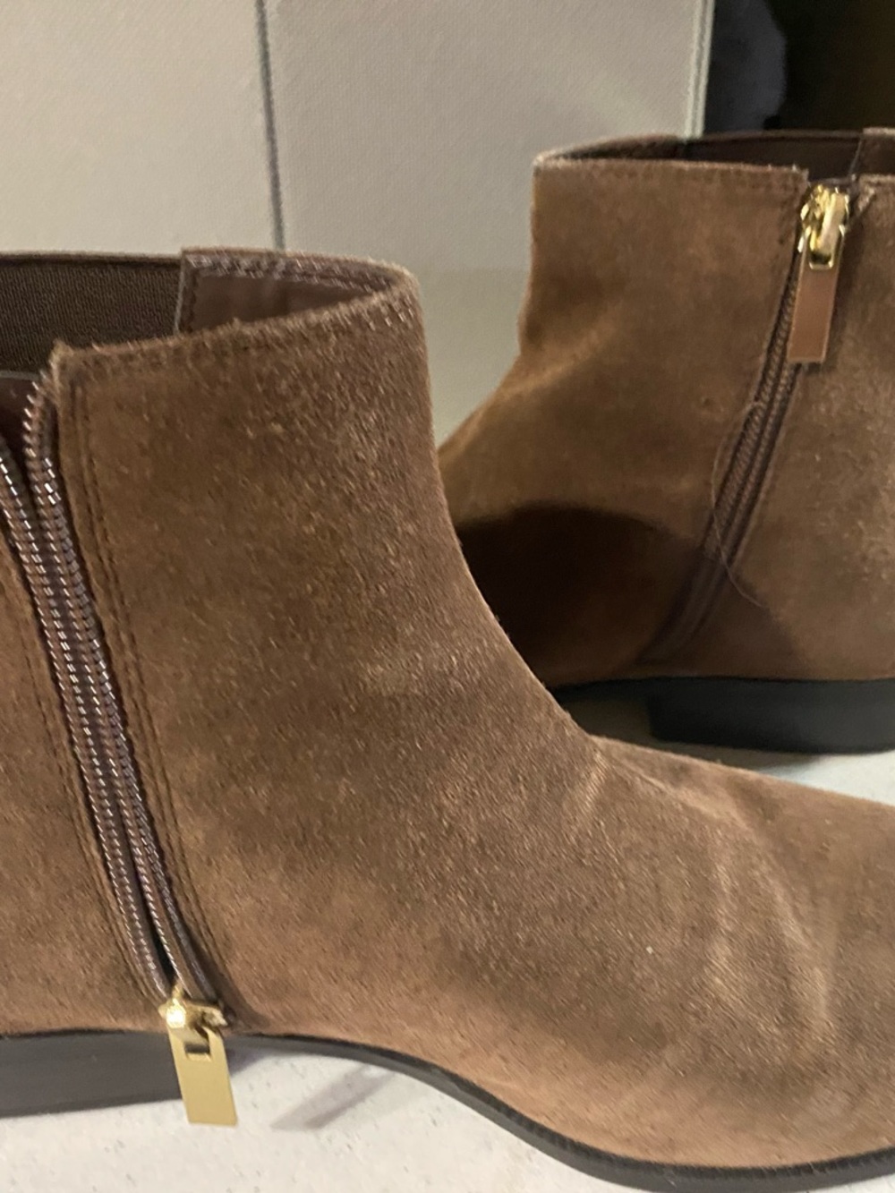 Bandolina Brown Suede Women's Ankle Booties - Classic Chelsea Style